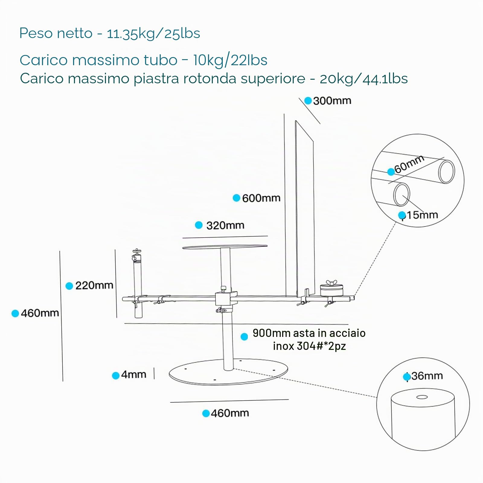 V360S Foto Booth 360 con Slider per Produkt Video | Rotating Fotocamera Rig Platform con Dolly Wheel per Commercial Fotografia, Stop Motion e Bullet-Time Effects