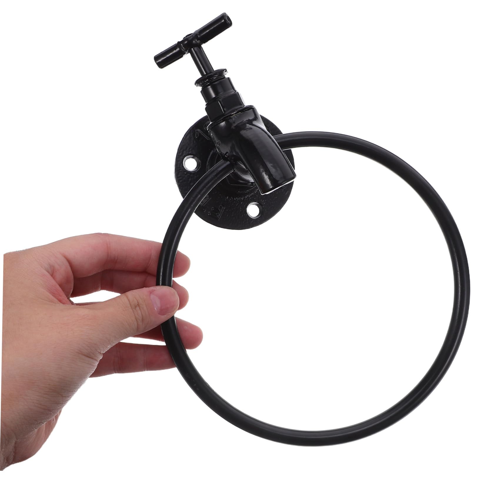 TOPBATHY Portasciugamani Parete in Ferro Nero Porta Strofinacci da Bagno Asta Portasciugamani per Cucina e Bagno