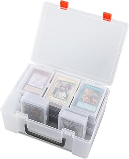 Saichotoy Trading Card Storage Box: Card Case Holder Organizer for 800+ Pokemon, MTG, Yugioh, TCG Cards with 11 Individual Starter Deck Box Each Holds 70 Cards