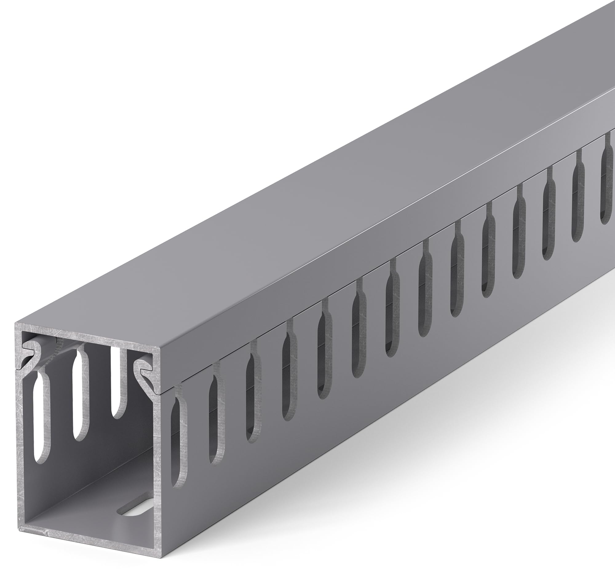 1.6" H x 1.2" W Cable Raceway, 6ft Under Desk Wire Management Channel, Grey