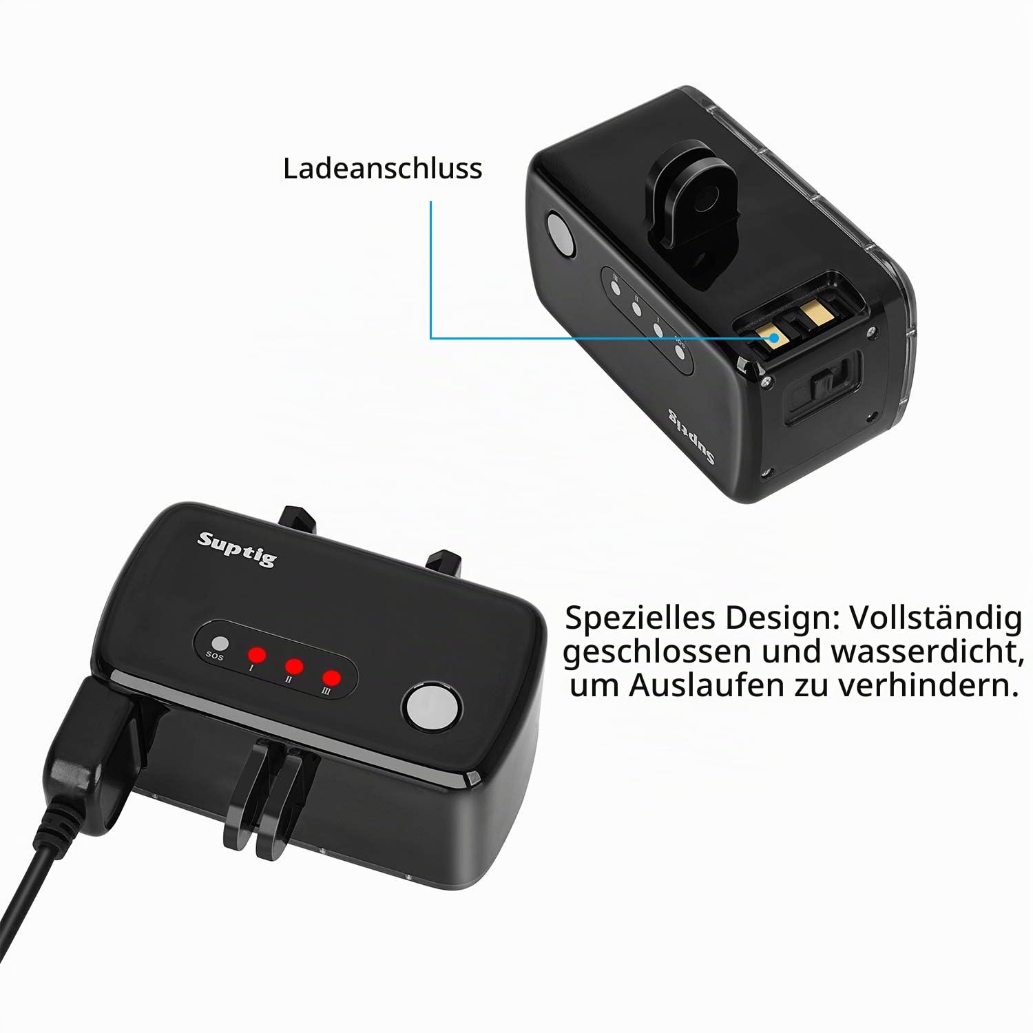 Suptig 30 LED-Video-Licht, wasserdicht, Unterwasser-Licht, kompatibel mit GoPro Hero 13/Hero 12/11/10/9/8/7/6/5/4/3/3+ Hero Session und Canon, Nikon Sony Spiegelreflexkameras, wasserdicht 55 m