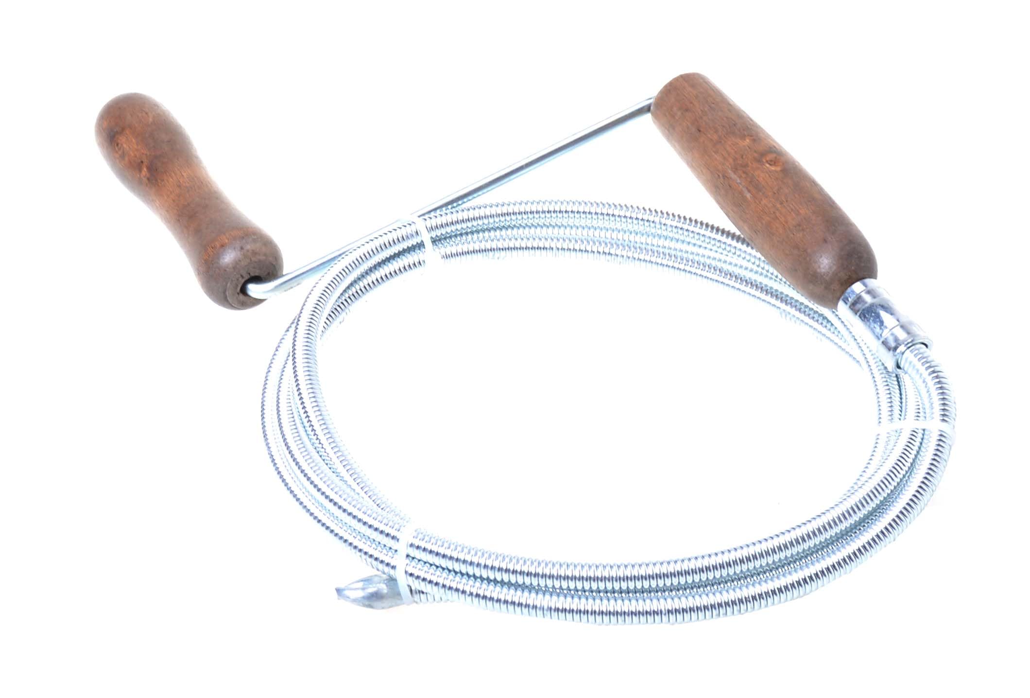 AGT Abflussreiniger Spirale: Rohrreinigungs-Spirale für Waschbecken, Dusch- & Badewanne, 3m, 6mm (Abflussreiniger mechanisch