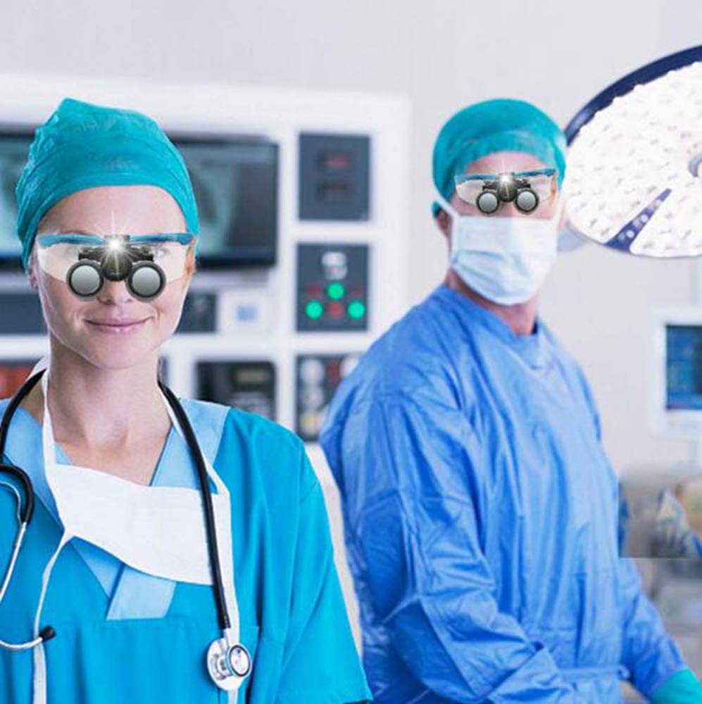 Lupas, Lupas, Binoculares De Diadema De 2.5X Y 3.5X, Gafas con Montura Y Aumento De 1W