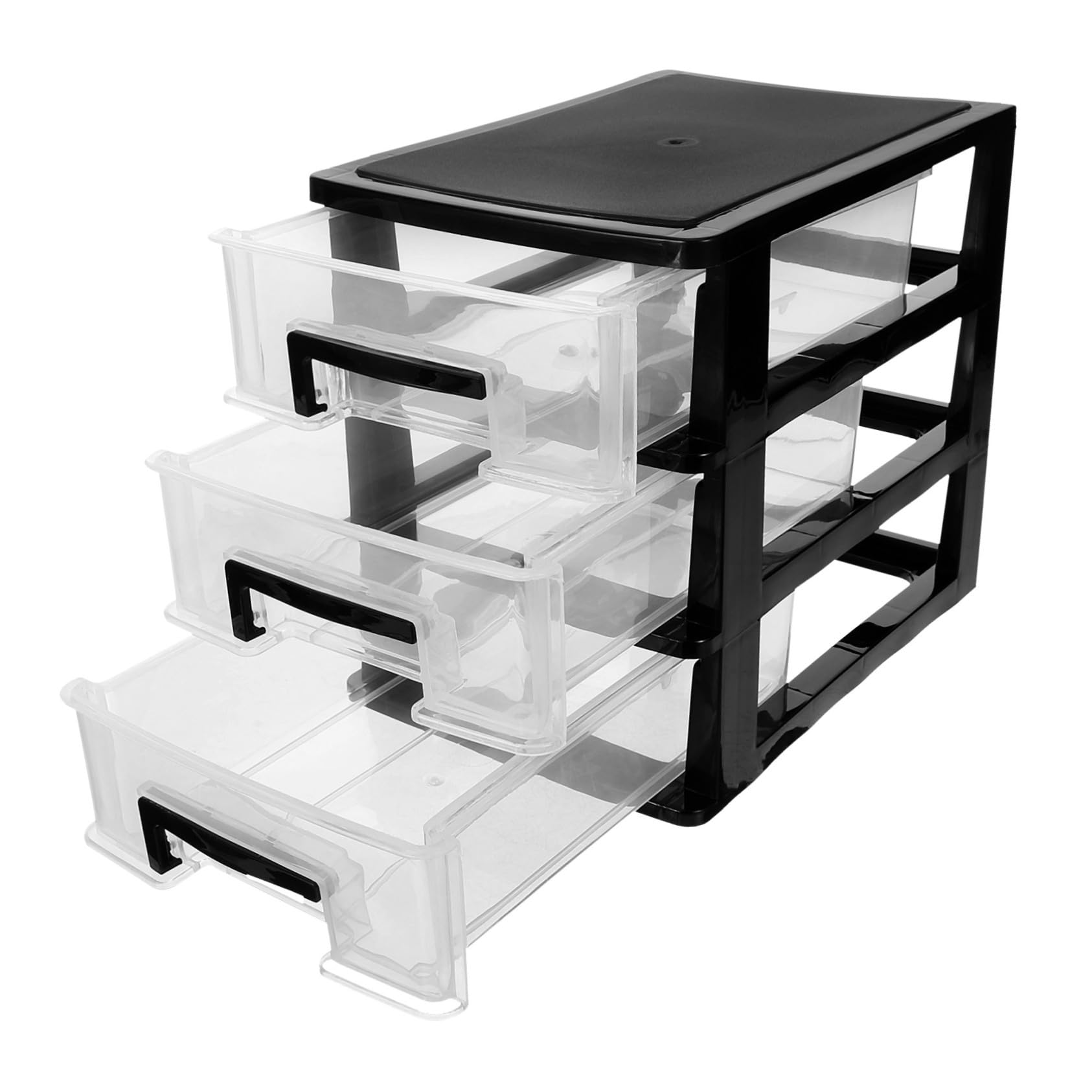 Armoire rangement plastique noir pour une chambre d'étude zen et ordonnée