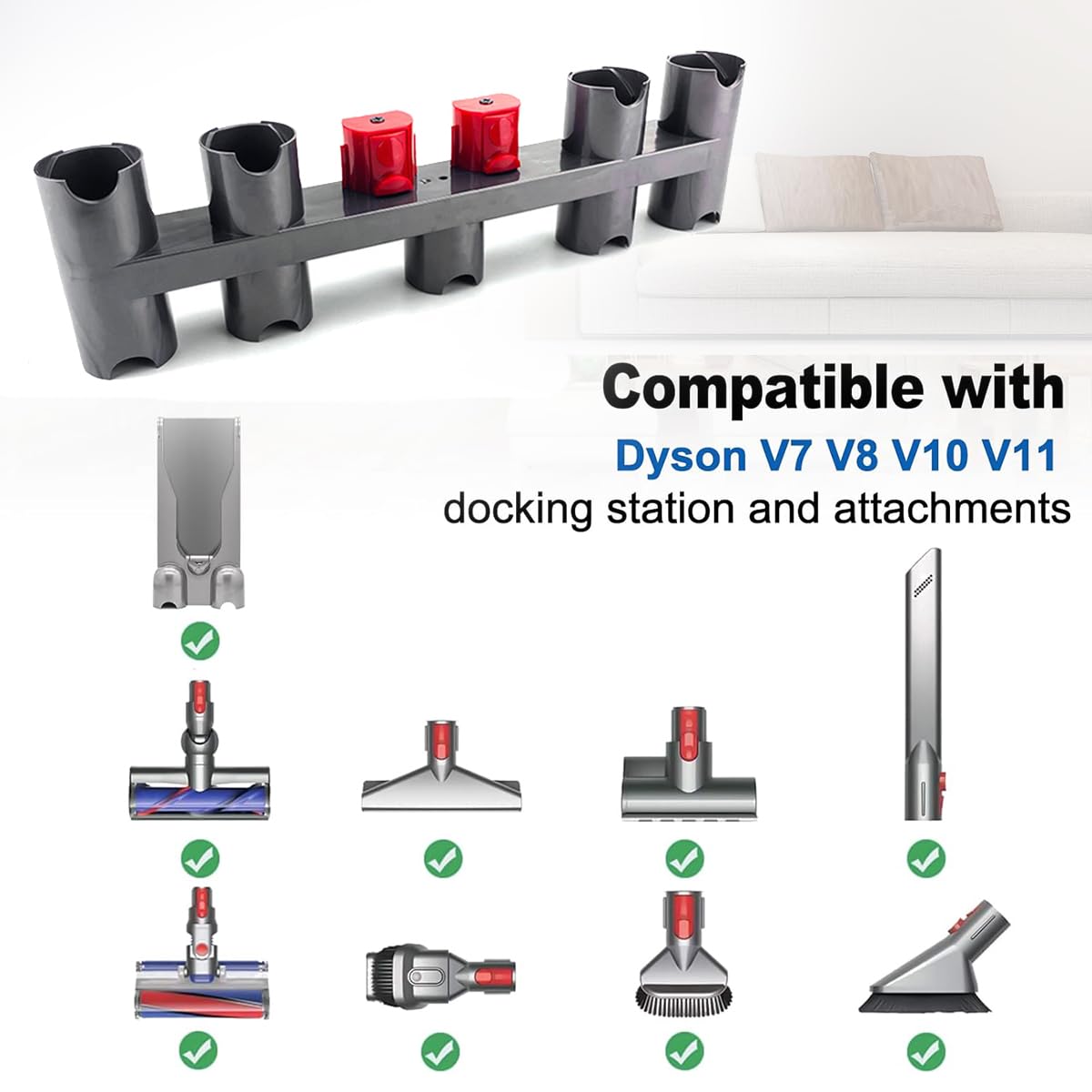 Amazon.com - HAPYLD Accessory Holder Compatible with Dyson V7 V8