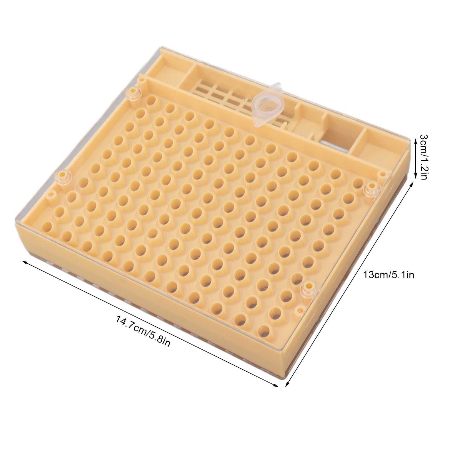 Jeffergarden Kit de Greffage Apicole, Système d'Élevage de Reines en Plastique, Coupelles de Cellules pour Apiculteurs Professionnels, Boîte de Culture Efficace pour Abeilles Reines