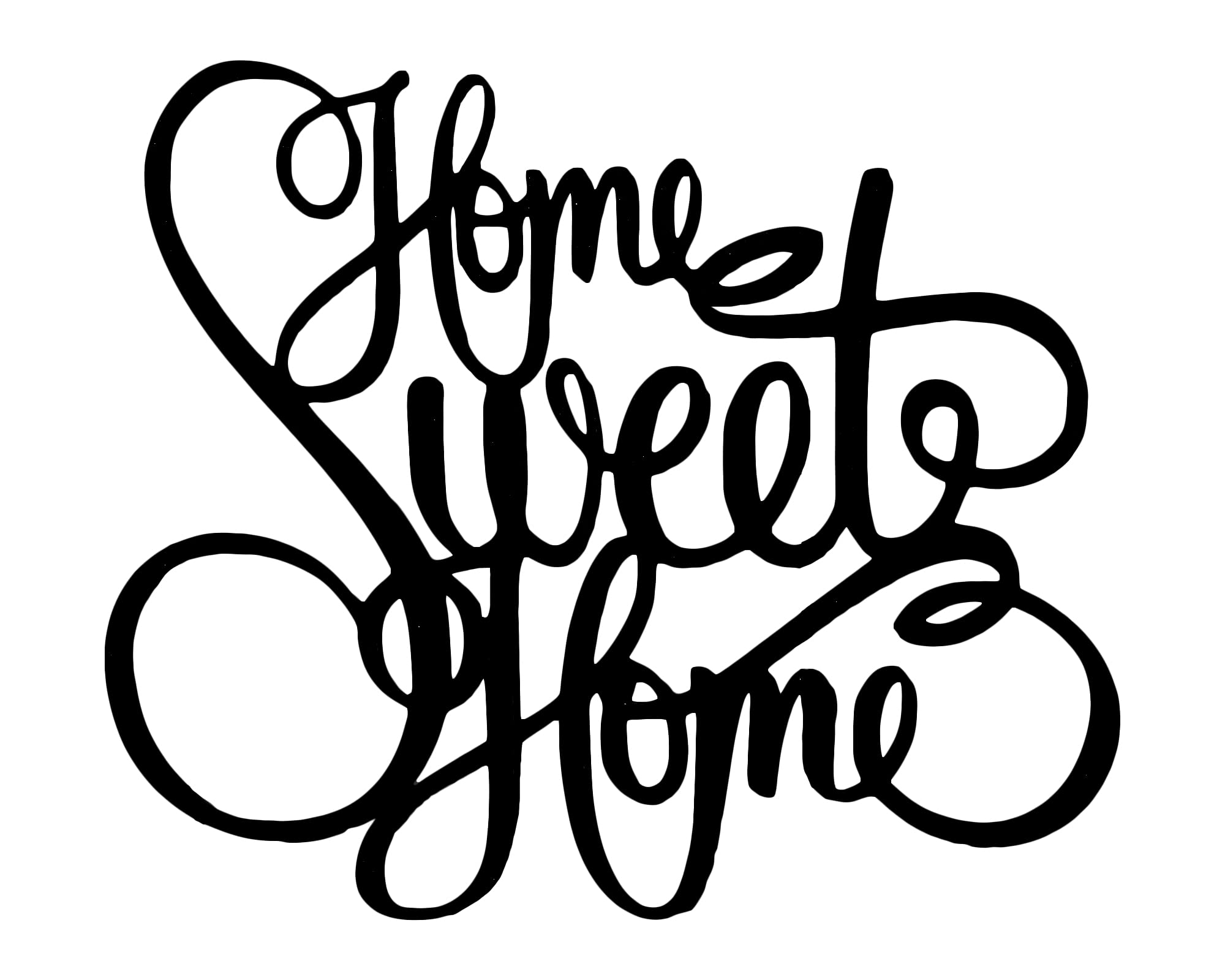 Targa In Metallo Divertente Home Sweet Home - Insegna Da Parete Rustica 28x12 Cm Per Decorazione Casa - 3