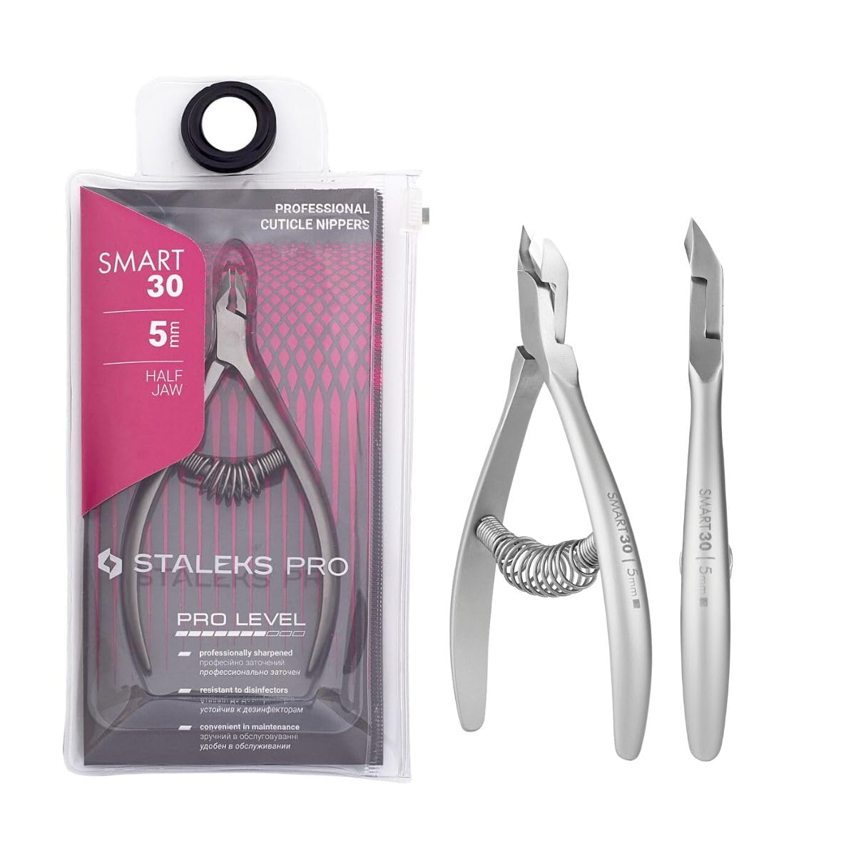 STALEKS Pro Pince professionnelle en acier inoxydable pour cuticules 5 mm (Smart 30-5 mm)