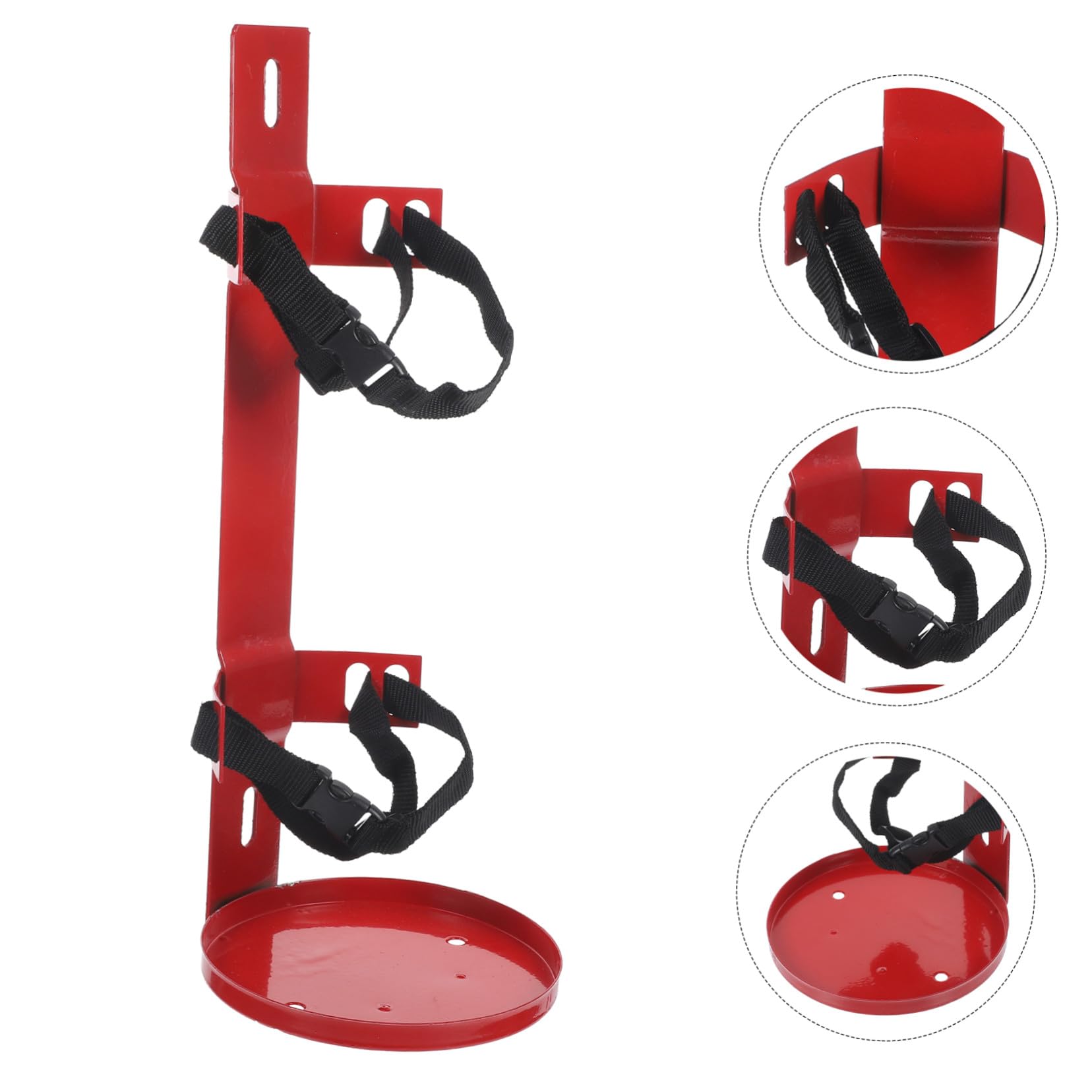 NOLITOY Soporte de Extintor de Incendios Ajustable para Pared Soporte Compacto para Hogar Oficina Hotel y Barco con Correas Reforzadas para Extintores