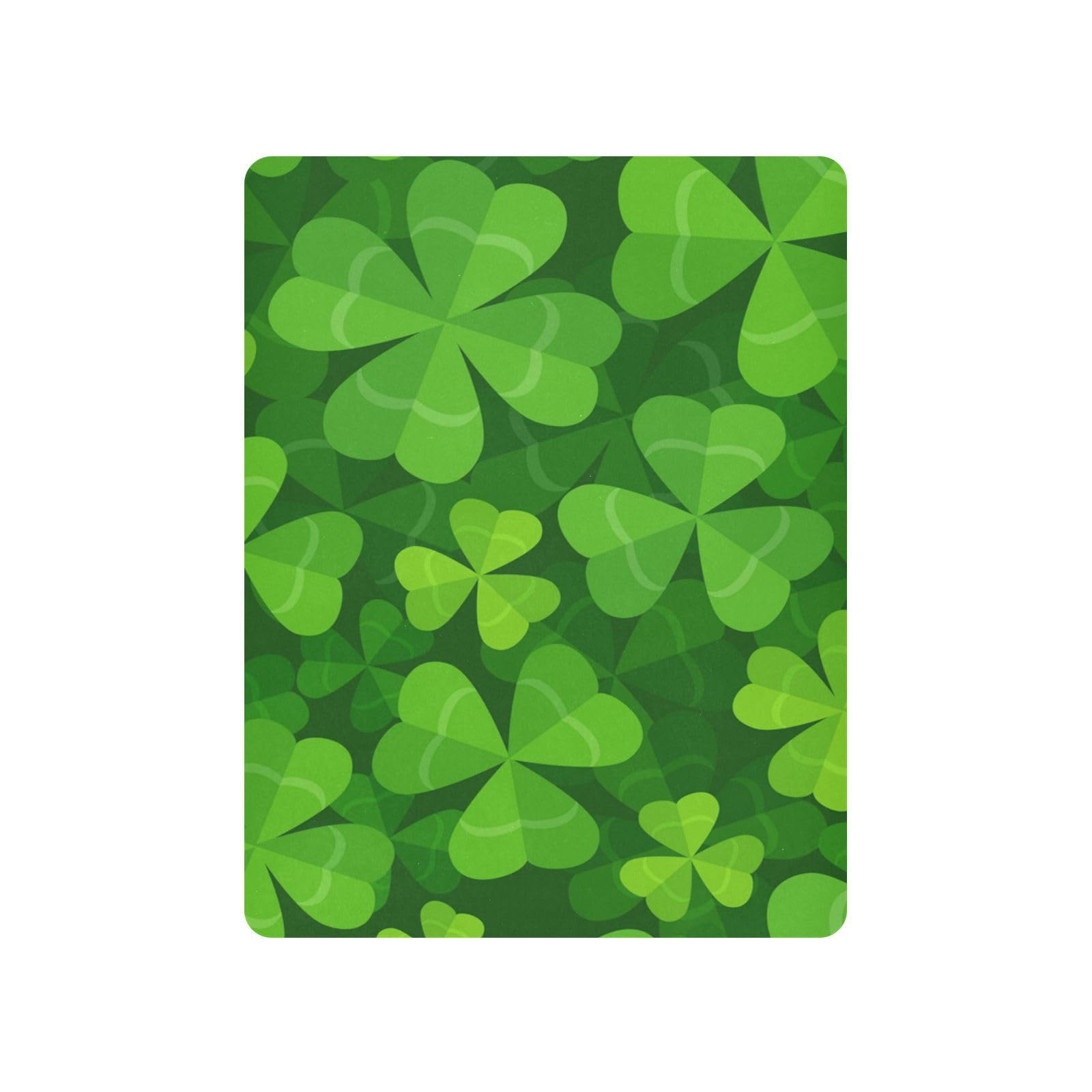 Moudou St. Patrick's Day Clover Playard Sheet for Boy Girls, Soft Breathable Fitted Toddler Sheet for Standard Playard Bed Mattress, 39 x 27 x 5 Inch