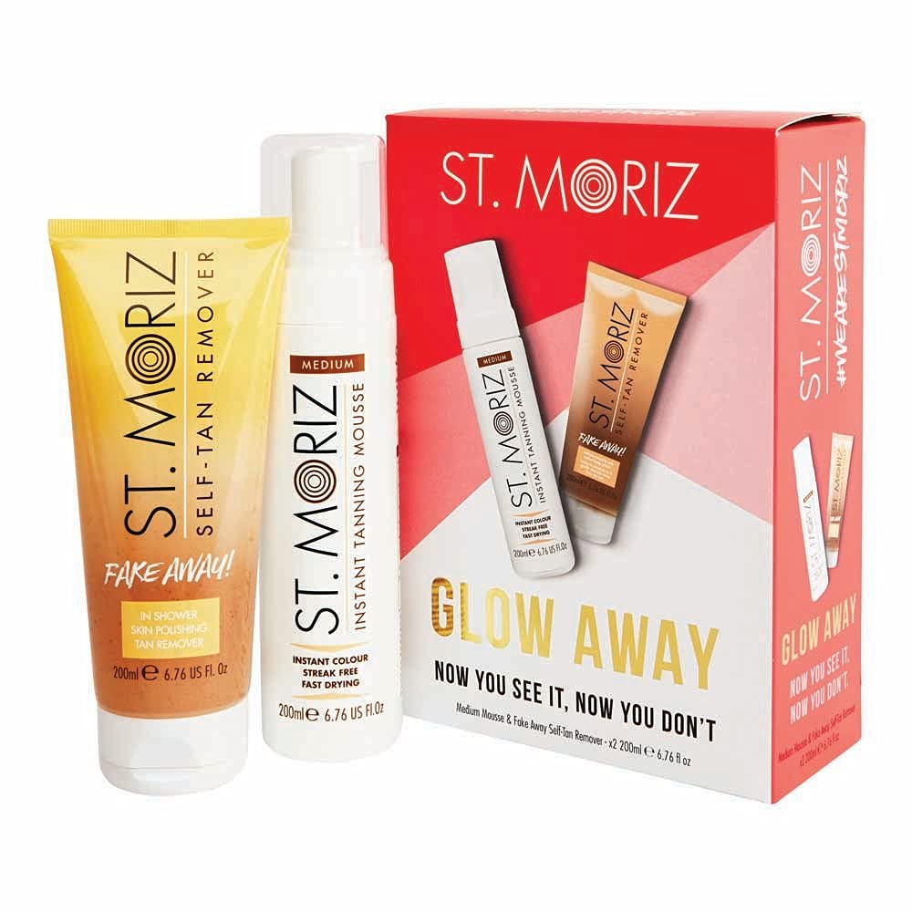 St Moriz Glow Away Instant + Self Tanning Gift Set - Medium Tanning Mousse + Self-Tan Remover