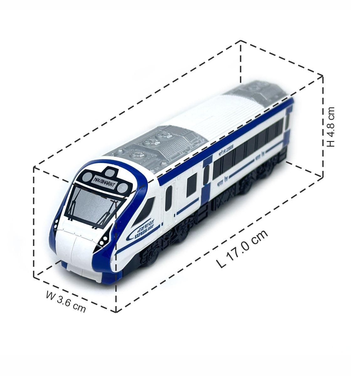 CENTY Nav Bharat Blue Express Pull Back Toy Train for 3Y+ Multi Colour - Image 7 thumbnail