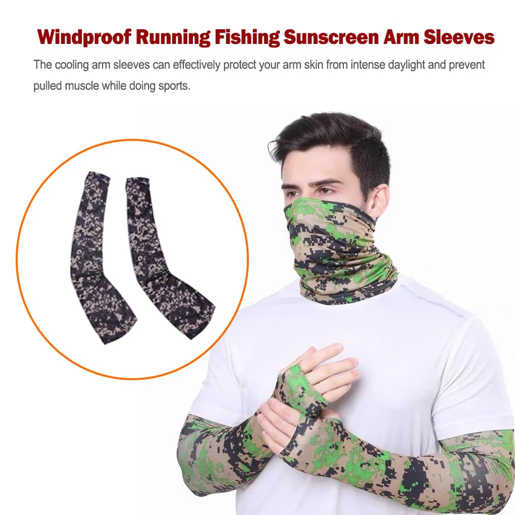 Protector solar para brazo, protección solar, protección UV, ropa deportiva, mangas de fitness para hombres, correr, pesca, ciclismo, baloncesto, estilo 2