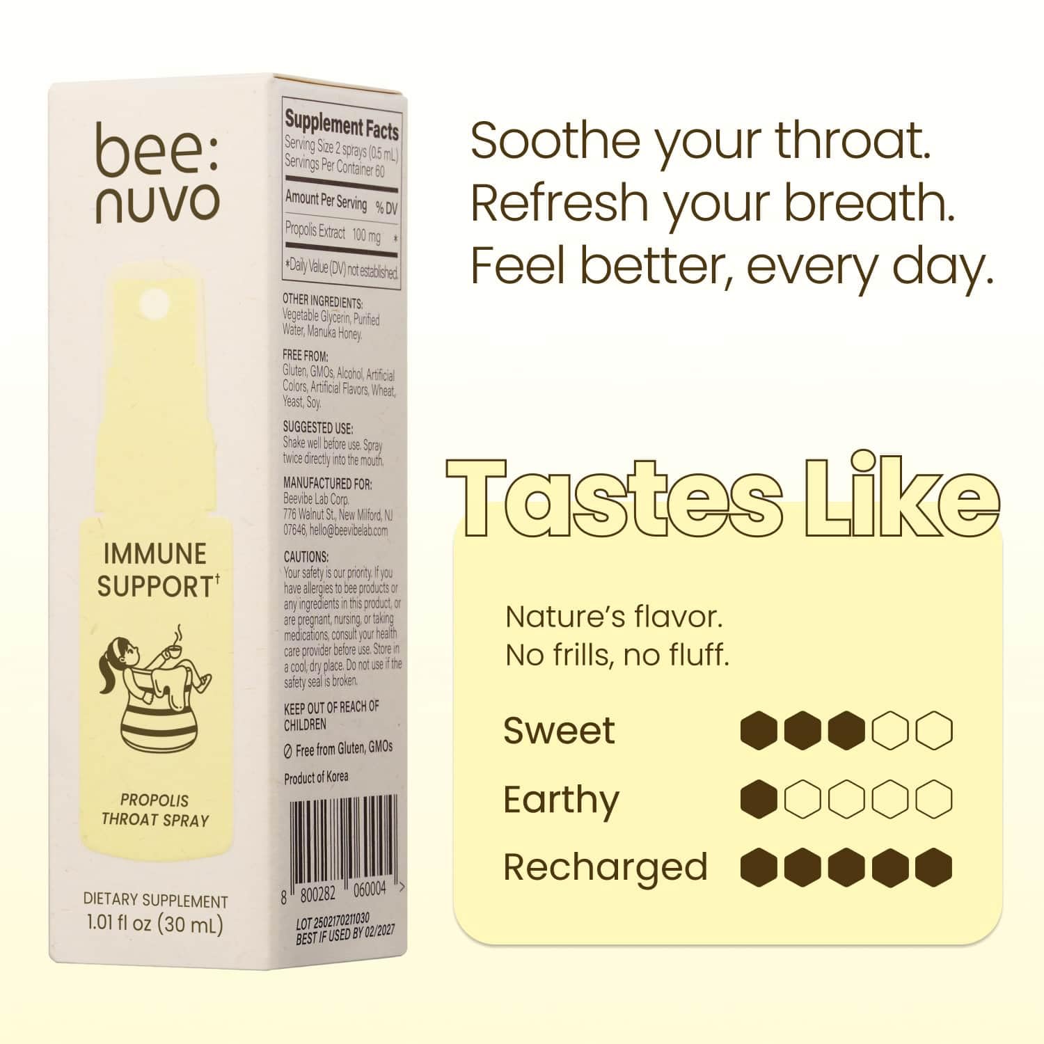 Propolis Throat Spray – Bee Propolis & Manuka Honey, Soothing Throat Comfort, Immune Support, Gluten-Free, Alcohol-Free, Non-GMO, Keto, 1.01 fl oz — Amazon image 5