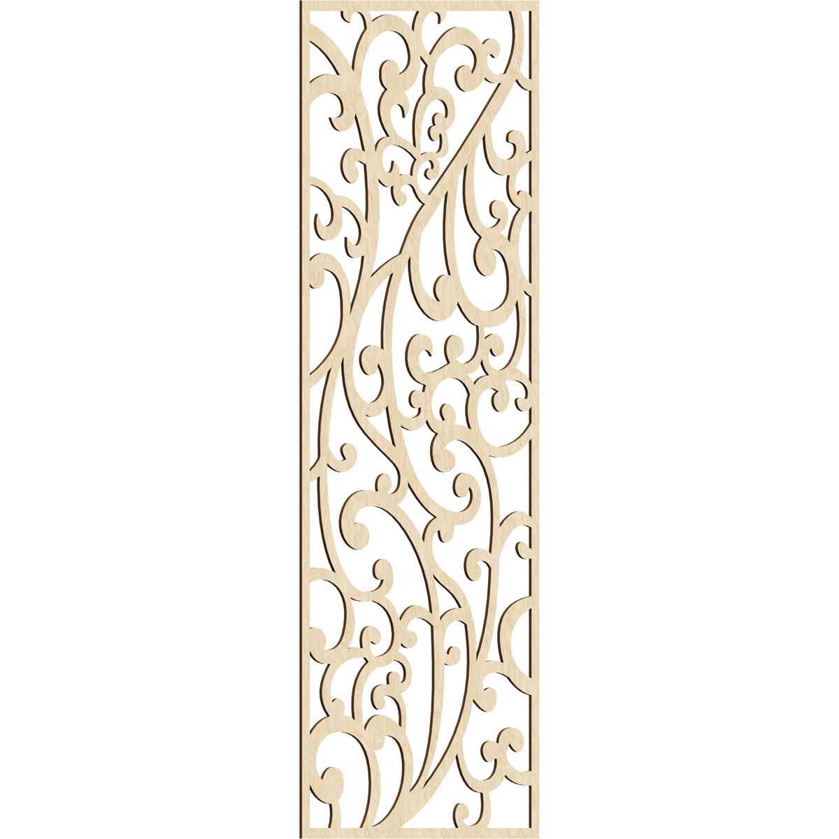 13 3/8"W x 34 3/8"H x 1/4"T Woodhaven Decorative Fretwork Wood Wall Panels, Alder