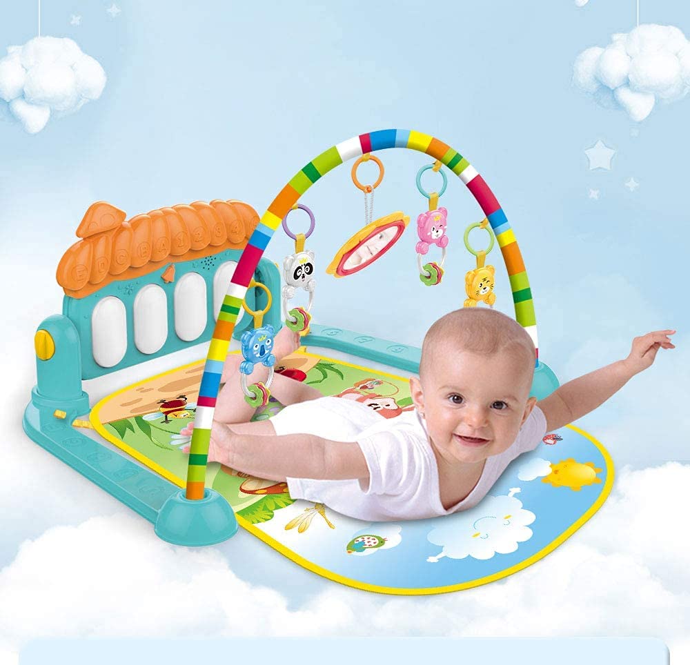 Toy Street Ultra Kick and Play Multi-Function ABS Plastic Piano Gym and Fitness Rack for 0-36 Months Babies (Multicolor)