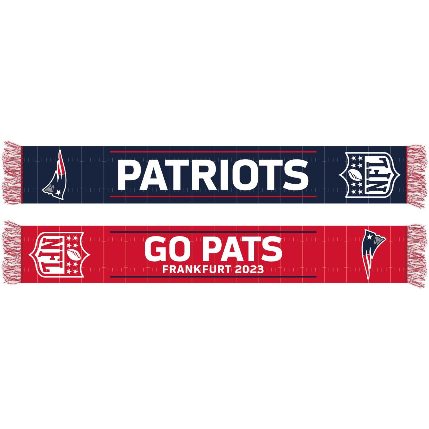 Great Branding NFL Frankfurt Game 2023 New England Patriots GO PATS Scarf, Multi - Image 2