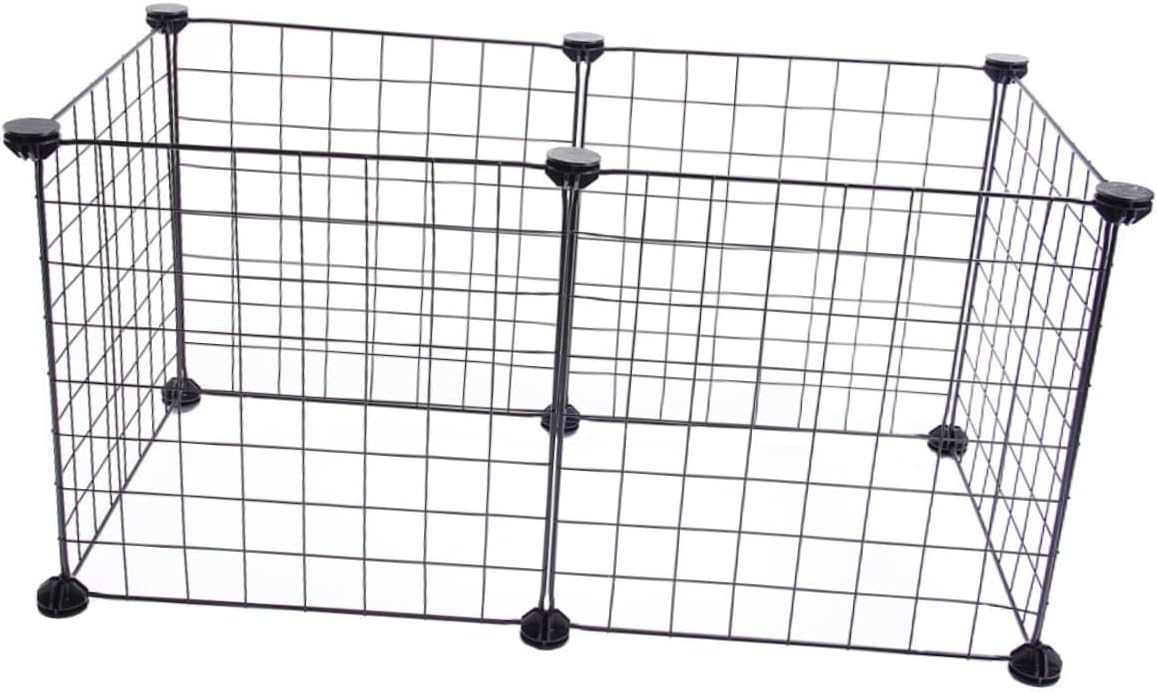 VANZACK 1 Set Detachable Dog Isolation Fence Black Pet Safety Mesh Enclosure for Animals Easy to Assemble Durable Design for Indoor Outdoor Use Panels