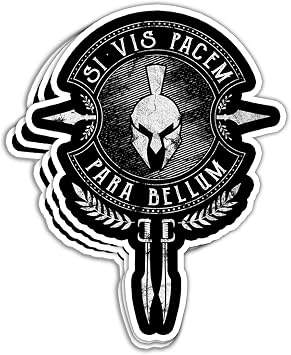 3in - 3Pcs Si Vis Pacem para Bellum Sticker - If You Want Peace Prepare for War Latin Quote - Latino Latinas Gift Decoration for Helmet Bumper