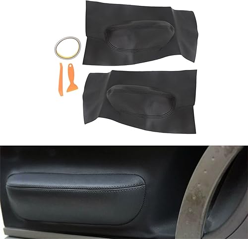 Miniatura 5 de labwork Reemplazo negro de la cubierta del reposabrazos de los paneles de la puerta delantera del coche para Beetle 1998-2010
