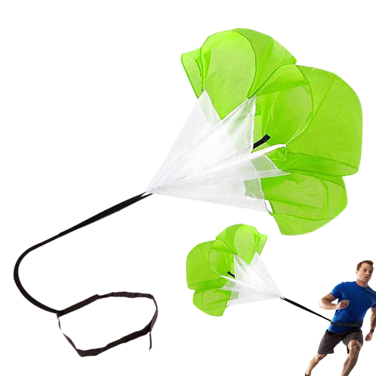 Generico Paracadute per Allenamento Veloce,Paracadute Veloce | Portatile da 59 Pollici per la Corsa | Ombrello per Esercizi di Basket, Fasce per Allenamento di, Calcio, Potenza esplosiva per Il Fit