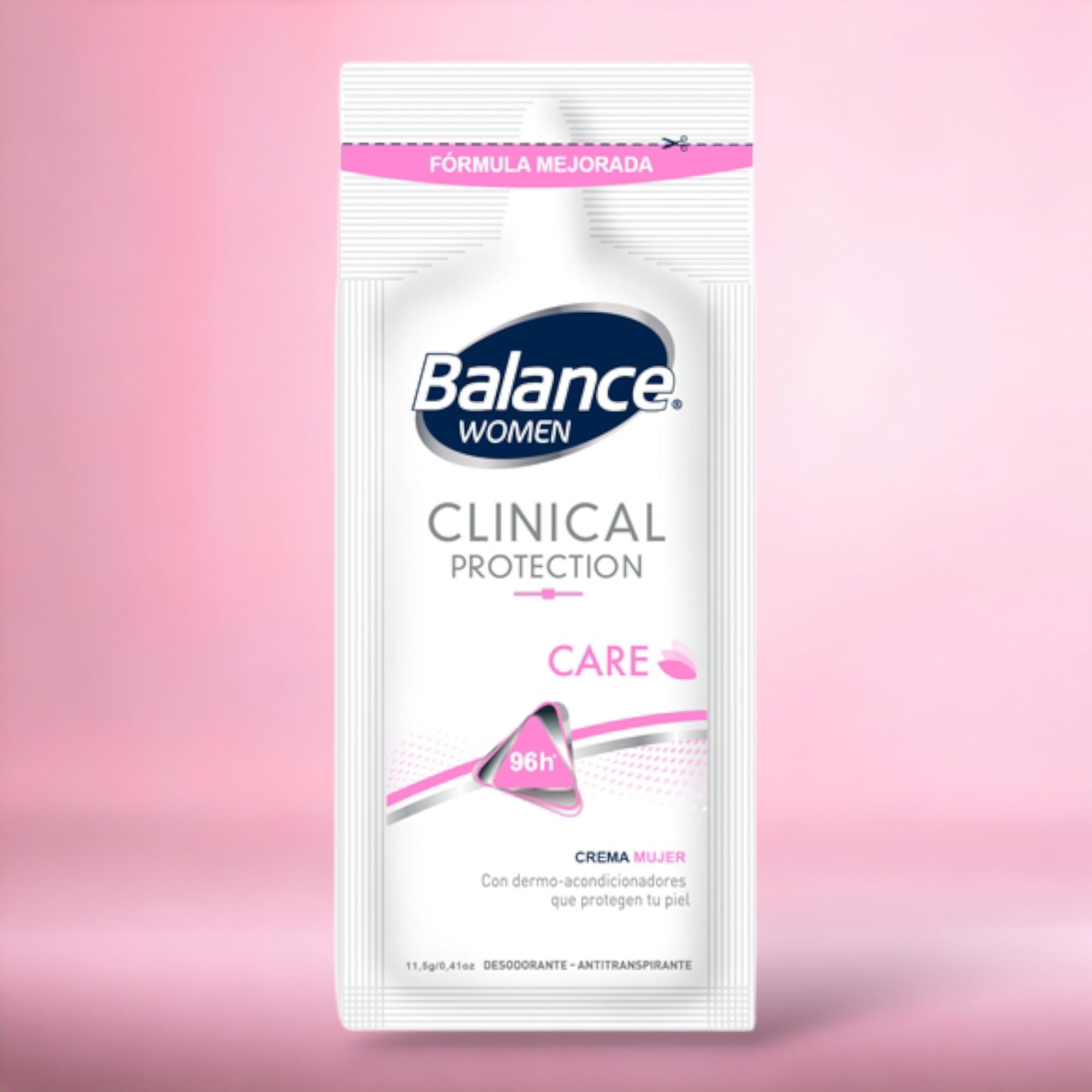 Desodorante para mujer Balance Women Clinical. Antitranspirante, Protección 96H, (3)