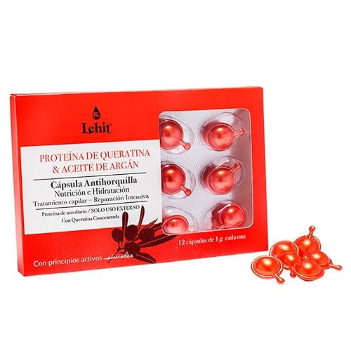 Lehit Proteina De Queratina & Aciete De Argan Capsula Antihorquetilla Nutrición E Hidratación | Proteina De Queratina Y Aceite De Argán Cápsula Anti