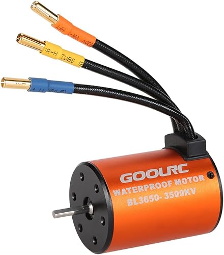 Miniatura 5 de GoolRC 3650 3500 KV impermeable Motor sin escobillas para 1/10 RC coche HSP 94123 Huanqi 727 FS Racing 53625/53632