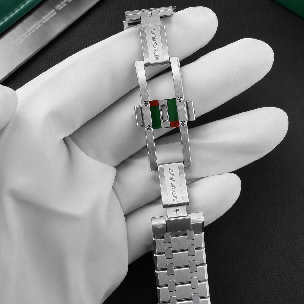 Stal Nierdzewna Pasek do Zegarka Bransoleta Metalowa 26mm Zintegrowane Wcięcie Szczotkowane Polerowane Pełne Ogniwa Wytrzymałe for AP Royal Oak 15400