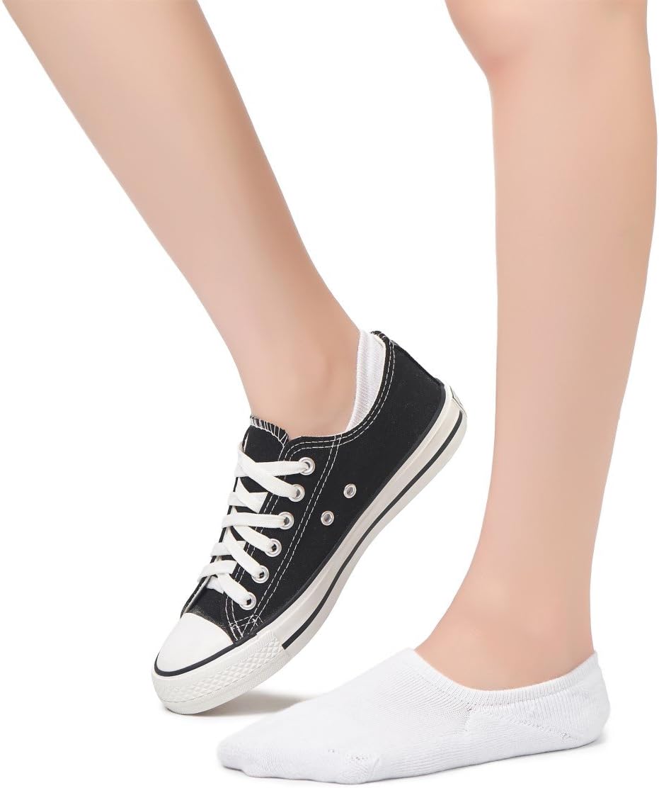 Leotruny Women's Cushion Sweat-absorbent Breathable Soft Athletic No Show Socks