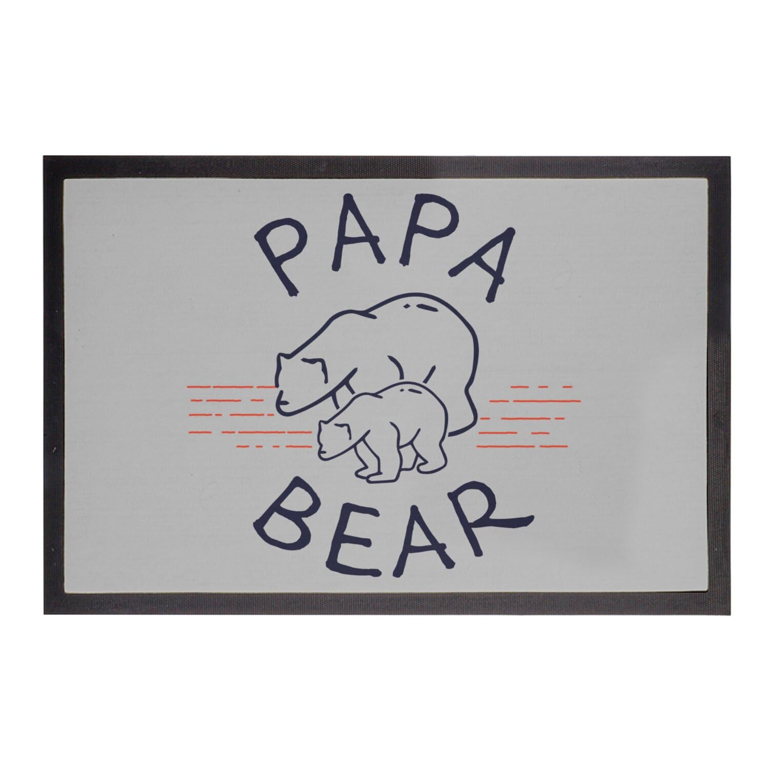 Paillasson gris Papa Bear pour accueillir toute la famille avec tendresse
