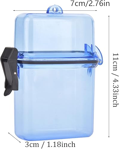 Miniatura 5 de Caja seca pequeña, bolsas secas para barco, bolsa para teléfono, caja de sellado de kayak subacuático transparente de plástico con gancho de cuerda