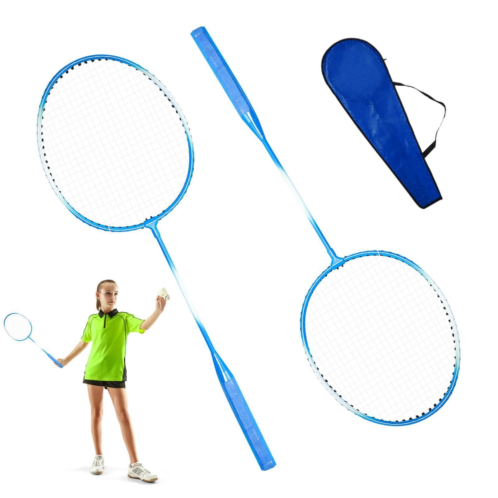 Set di racchette da badminton,Set di racchette da badminton | di da per 2 | giocatori | Attrezzatura sportiva per adulti e bambini, attrezzatura da per giardino, spiagg
