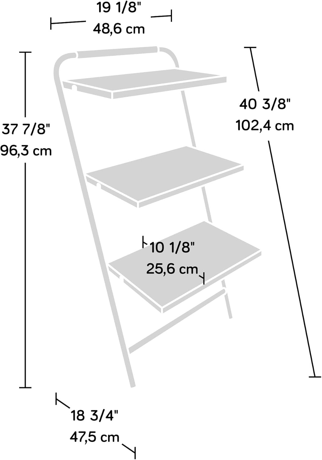 Sauder Anywhere Shelf/Book Shelf, Black Finish