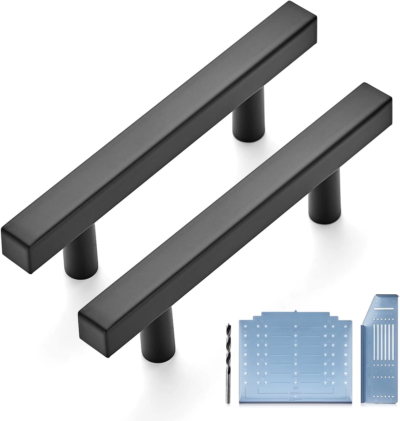 Ravinte 30 Pack 5 inch Matte Black Pulls & 10 Pack 3 inch Flat