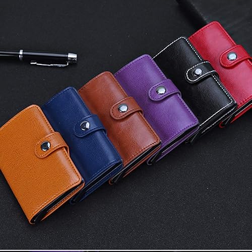 Miniatura 7 de AINAAN Portatarjetas de crédito cartera delgada con bolsillo frontal diseño desplegable de aluminio hasta 7
