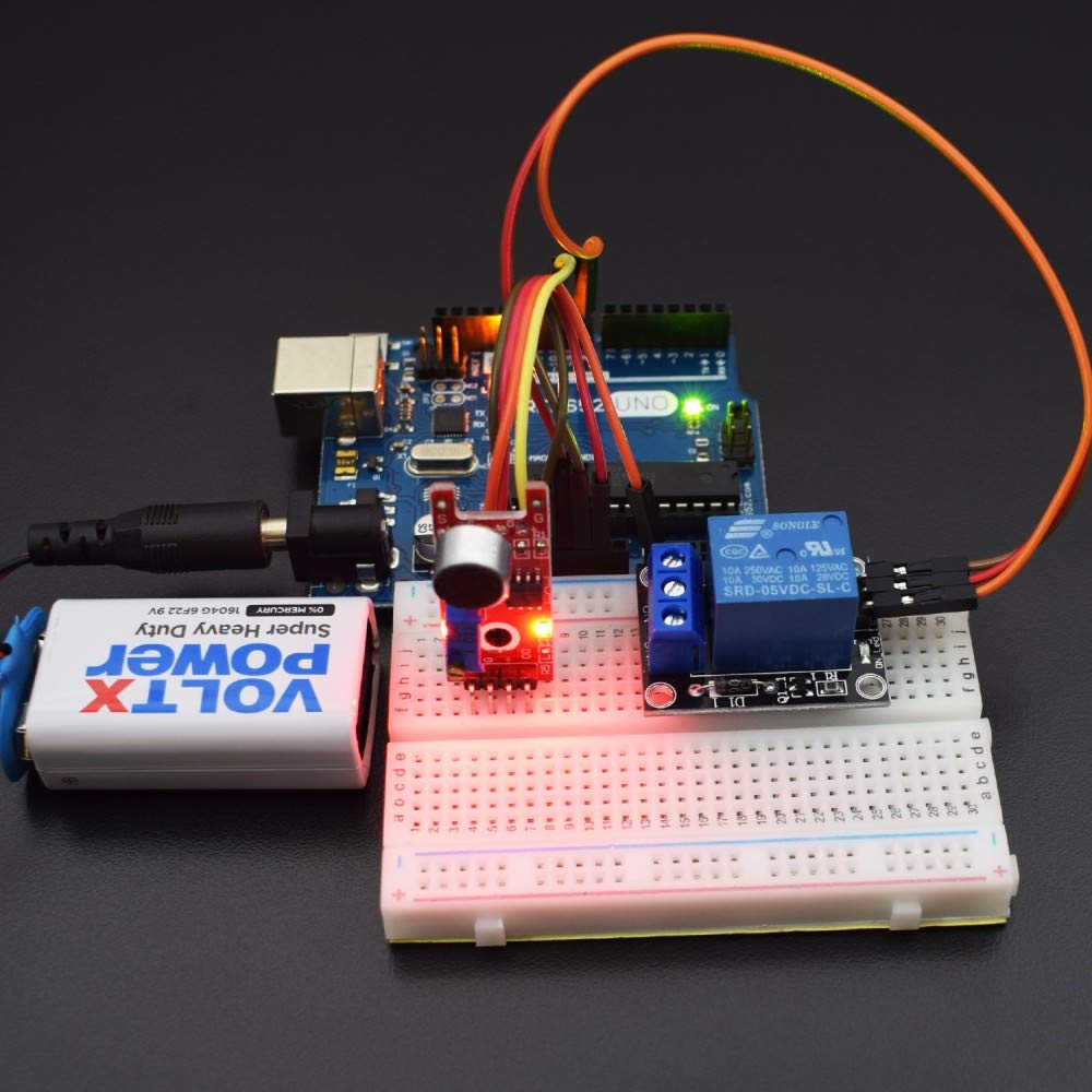 Buy REES52 Turn On/Off The 5v Relay Module Using Sound Sensor Module