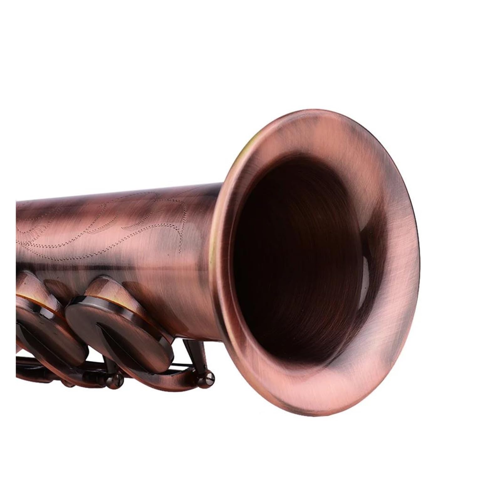 Sassofoni Sassofono Soprano Si Bemolle A Tubo Dritto Professionale In Ottone Nichelato Con Custodia Guanti E Panno