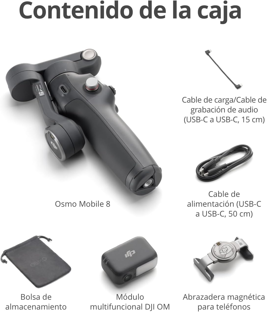 DJI Osmo Mobile 8 Estabilizador para teléfonos, Pack Seguimiento Avanzado, Seguimiento Nativo por IA con Audio e iluminación, rotación panorámica de 360°, Brazo Extensible y trípode 10