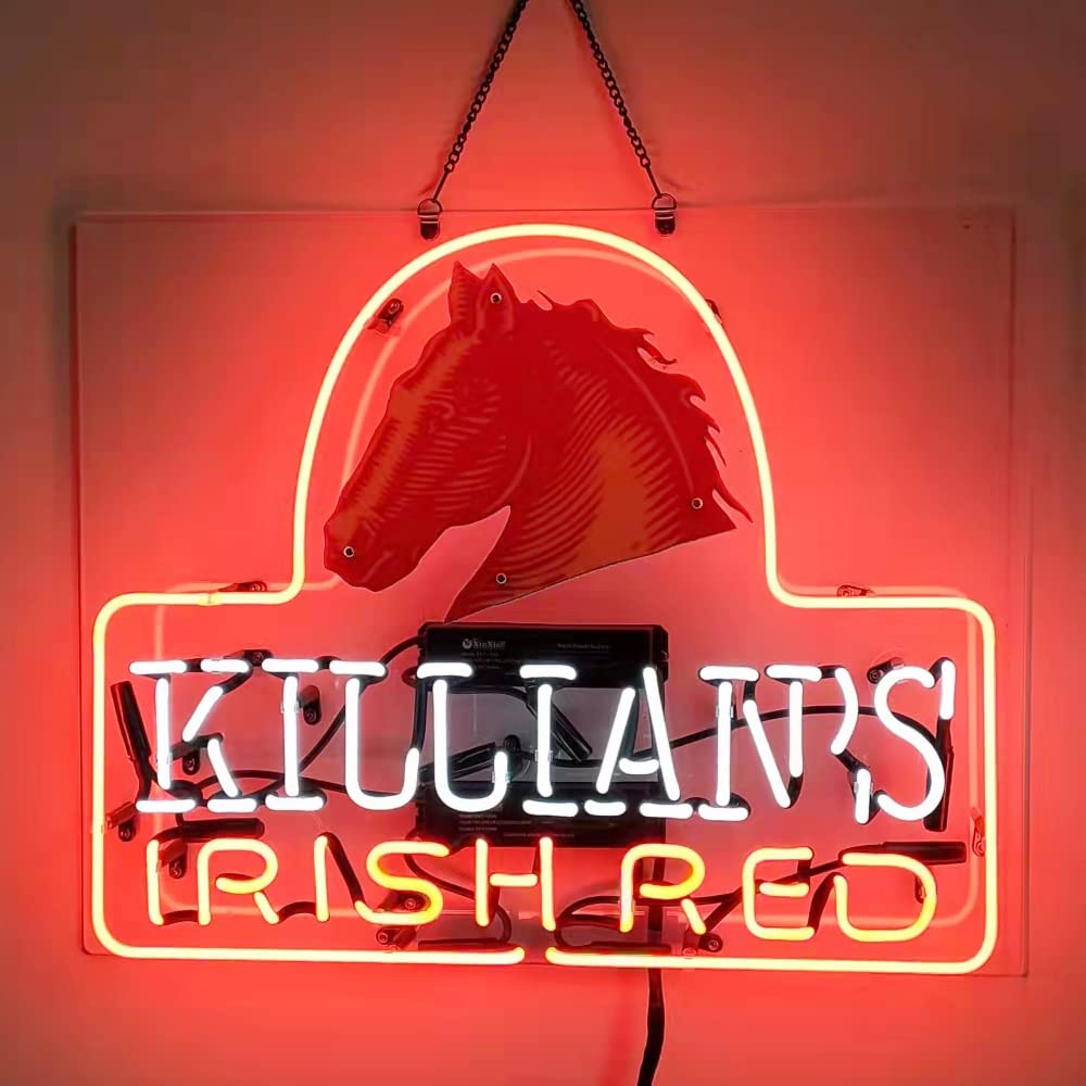Killian's Irish Red Real Glass Beer Bar Pub Party Store Home Room Gift Wall Window Display Neon Signs 19x15