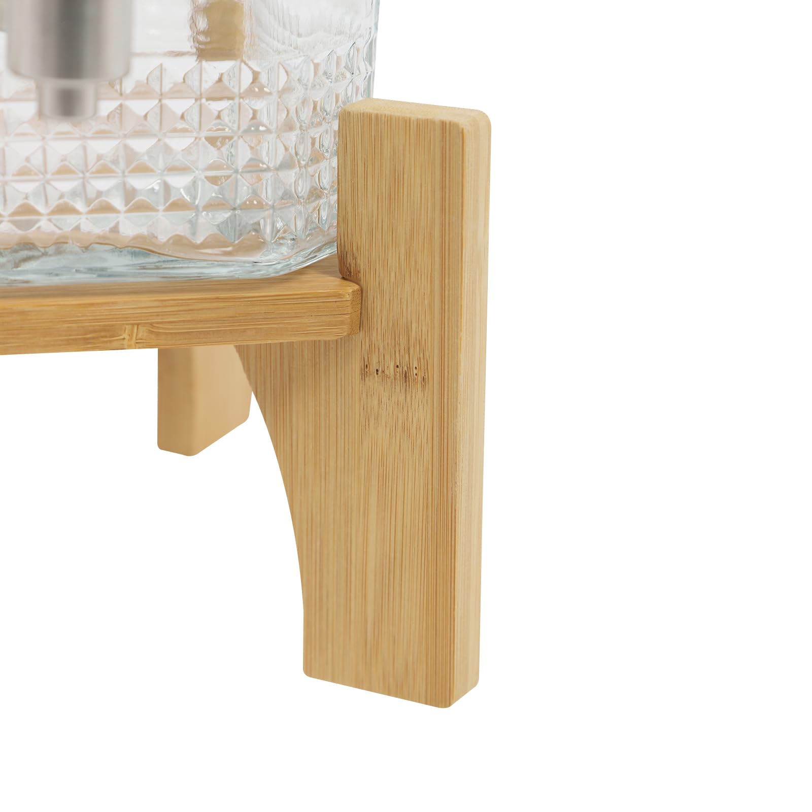 Dispenser di bevande da 10 l con rubinetto, dispenser d'acqua con supporto, bottiglia di vetro e rubinetto in acciaio inox, per bevande calde o fredde, succhi e bevande da tè