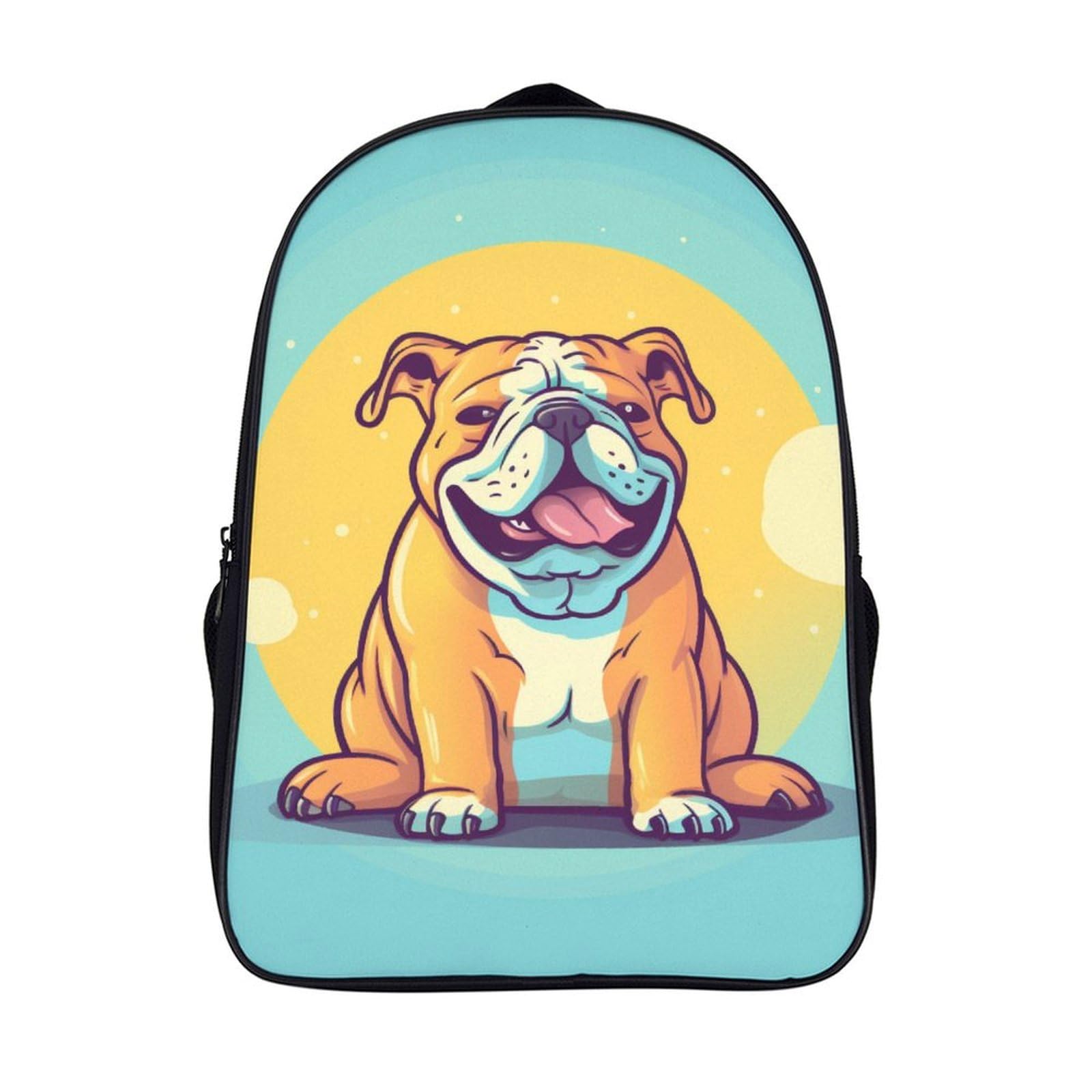EQKDBFVHS French Bulldog Mochila Mochila Escolar Para Infantiles Resistente Al Agua, Correas Ajustables, Regalo Para Cumpleaños Navidad 40x28x16cm