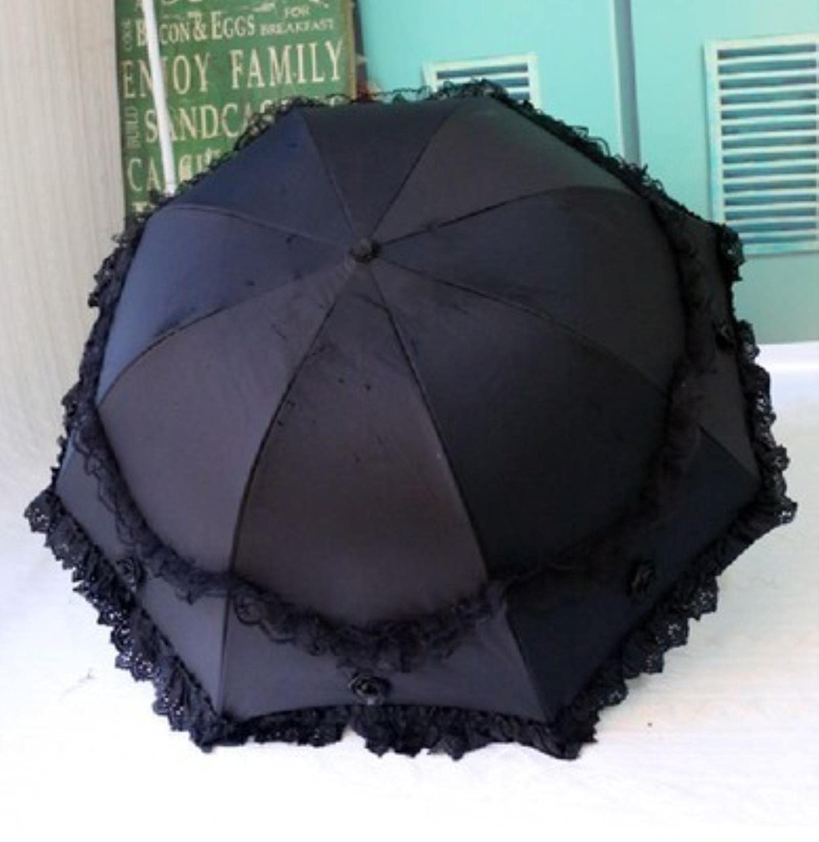 Parapluie Femmes Soleil Dentelle Parapluie Pliante Parapluie UV Princesse Décoration Ombrello-D, ré, a