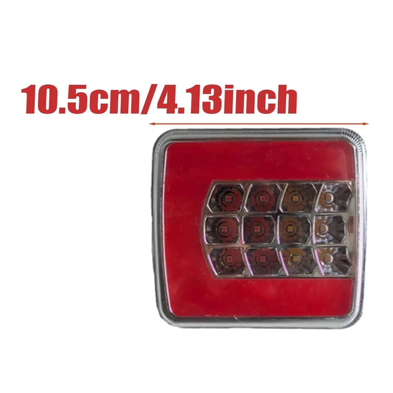 Genérico Intermitente Indicador Lateral 2 Uds 10-30V Rojo + Blanco + Luz Ámbar Guía Luces Traseras Señal Giro Para Camiones Remolques
