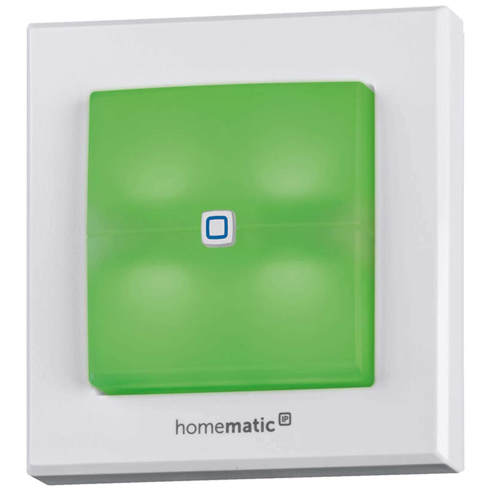 Homematic IP Smart Home 152020A0 - Actuador de conmutación para interruptor de marca, con luz de señal, dos botones iluminados, controla dispositivos y luces a través de la aplicación, Alexa y Google