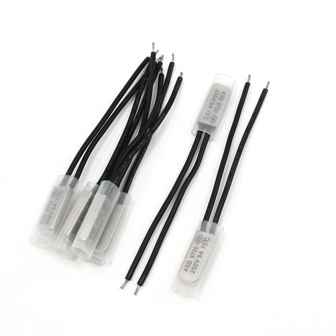 OROOBA® 6 Pcs Bimetal Circuit Thermostat Temperature Switch 75C NC KSD9700