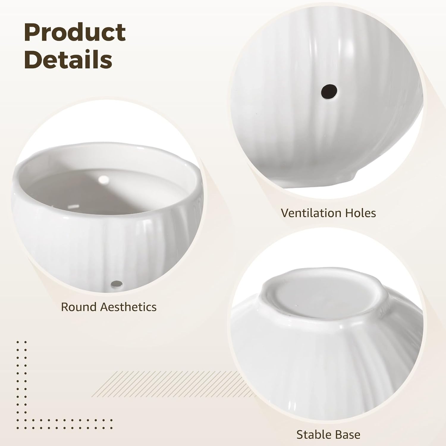 Ventilated Ceramic Garlic Keeper in Garlic Shape, Countertop Storage Solution for Garlic