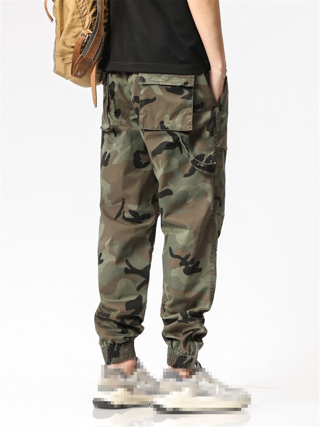 Vogrtcc Pantalones Cargo con Múltiples Bolsillos para Hombre Pantalones De Trabajo Informales hasta El Tobillo con Cremallera En La Pierna