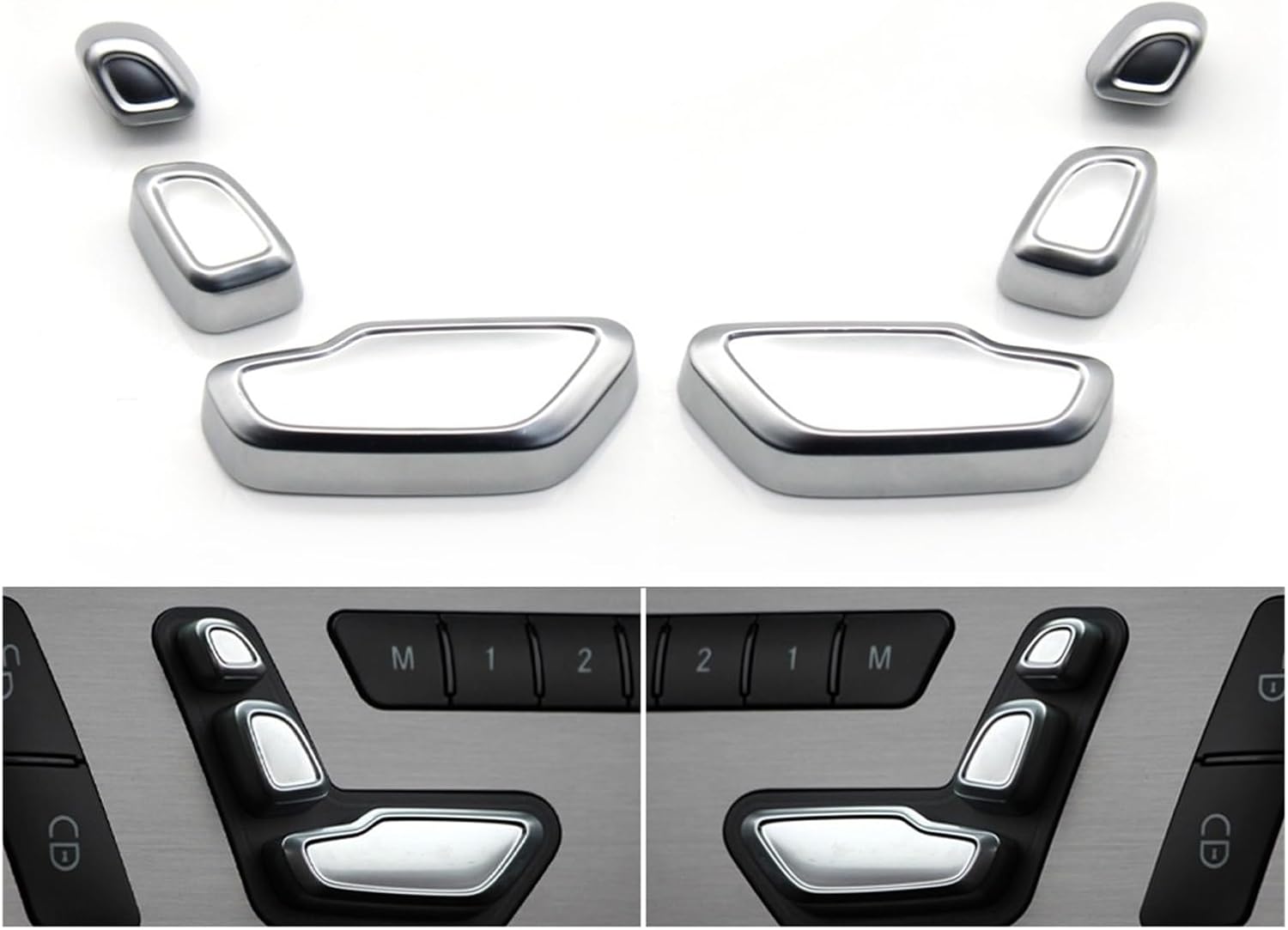 Car Front Fit for Seat Headrest Adjust Switch Button Cover Fit for Benz C E ML GL GLE GLK W204 W212 W207 W166 X204 E200 E250 ML300 GLE450 Seat Adjust Button Switch(Right 3pcs)