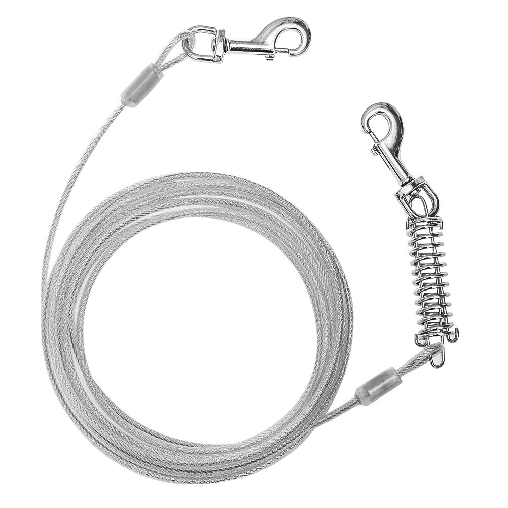 EXPAWLORER Dog Tie Out Cable for Dogs - 20 Feet Dog Lead for Yard, Dog Run Cable, Heavy Duty Up to 125lbs Dog Leash, Dog Chains Outside for Medium Large Dog